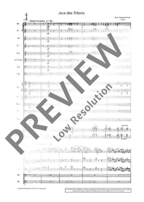 Jeux des Tritons Divertissement from the ballet Ondine 亨采 芭蕾水妖 總譜 朔特版 | 小雅音樂 Hsiaoya Music