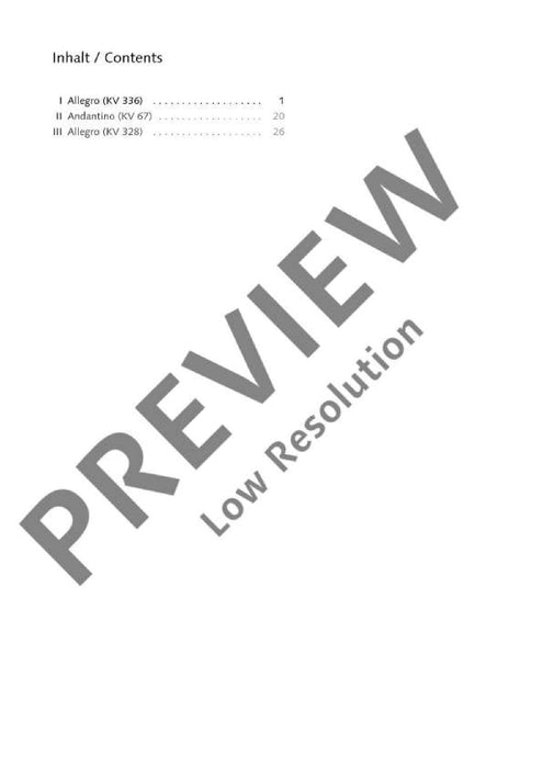 Three Mozart Organ Sonatas for 14 players 亨采 管風琴奏鳴曲 總譜 朔特版 | 小雅音樂 Hsiaoya Music