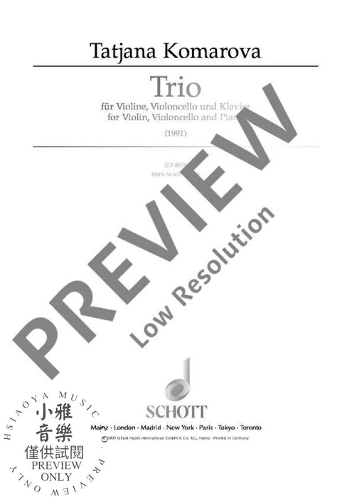 Piano Trio 鋼琴三重奏 朔特版 | 小雅音樂 Hsiaoya Music