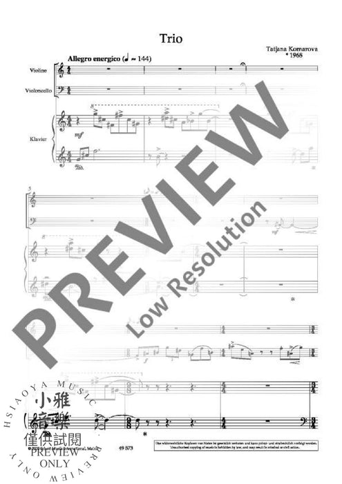 Piano Trio 鋼琴三重奏 朔特版 | 小雅音樂 Hsiaoya Music