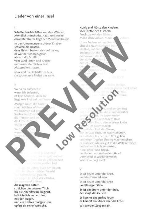 Lieder von einer Insel Choral fantasies on poems by Ingeborg Bachmann 亨采 歌曲 合唱幻想曲 總譜 朔特版 | 小雅音樂 Hsiaoya Music