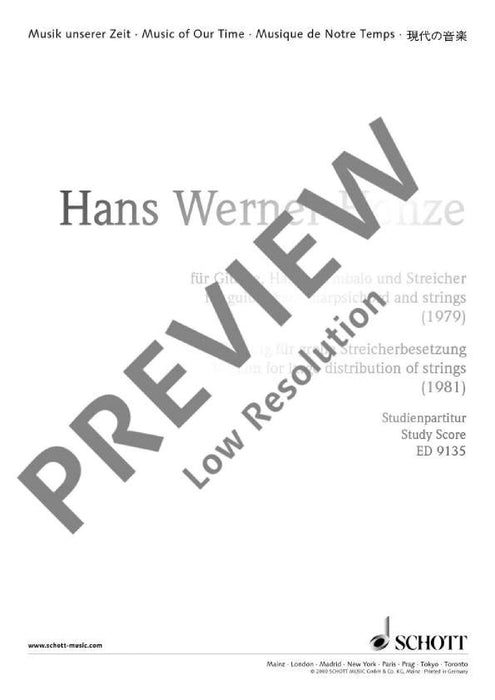 Arien des Orpheus 亨采 詠嘆調 奧菲斯 總譜 朔特版 | 小雅音樂 Hsiaoya Music