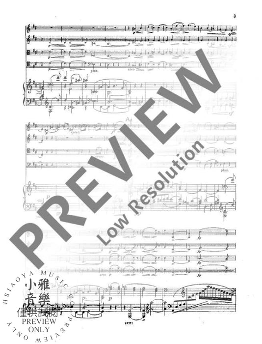 Quintet op. 68 鋼琴五重奏 朔特版 | 小雅音樂 Hsiaoya Music