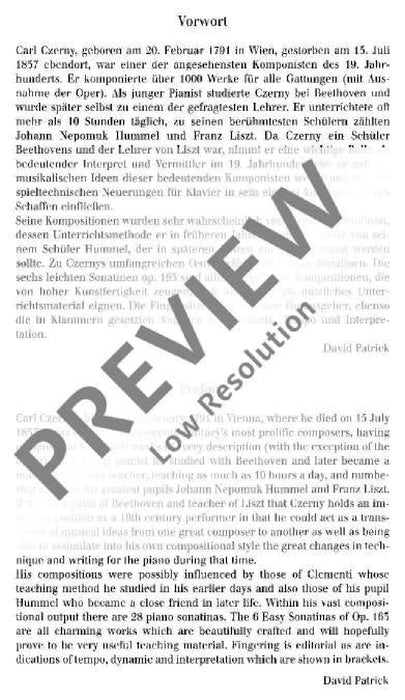 Six Easy Sonatinas op. 163 徹爾尼 小奏鳴曲 鋼琴練習曲 朔特版 | 小雅音樂 Hsiaoya Music