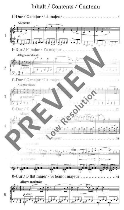 Six Easy Sonatinas op. 163 徹爾尼 小奏鳴曲 鋼琴練習曲 朔特版 | 小雅音樂 Hsiaoya Music