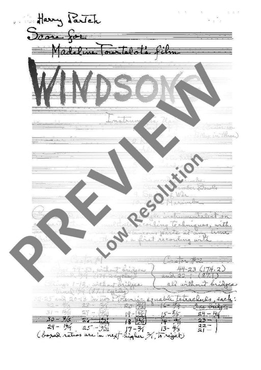 Windsong Score for Madeline Tourtelot’s film 帕奇 管樂總譜 總譜 朔特版 | 小雅音樂 Hsiaoya Music