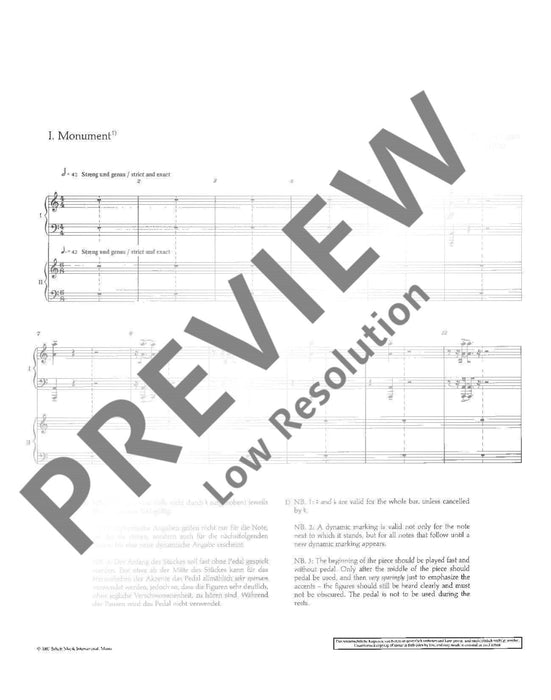 Monument · Self portrait · Movement Three pieces 李蓋悌 樂章小品 雙鋼琴 朔特版 | 小雅音樂 Hsiaoya Music