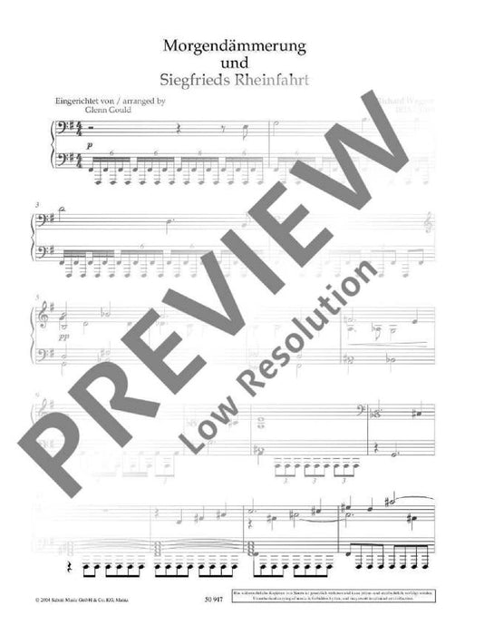 Morgendämmerung und Siegfrieds Rheinfahrt (Götterdämmerung) WWV 86 D in a transcription for piano by Glenn Gould 華格納．理查 諸神的黃昏 鋼琴 鋼琴獨奏 朔特版 | 小雅音樂 Hsiaoya Music