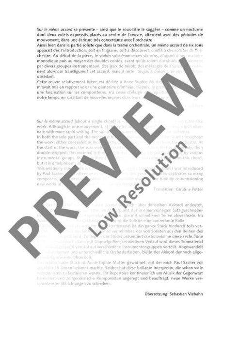 Sur le même accord Nocturne for Violin and Orchestra 迪悌耶 夜曲小提琴管弦樂團 總譜 朔特版 | 小雅音樂 Hsiaoya Music