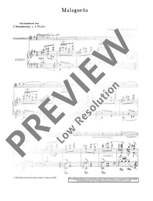 Malaguena op. 165/3 from Espana 阿爾貝尼士 大提琴加鋼琴 朔特版 | 小雅音樂 Hsiaoya Music