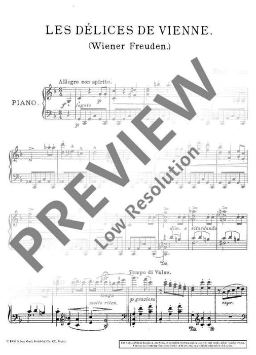 Wiener Freuden Valse de bravoure. Edition de Concert 邵爾艾米爾 圓舞曲 音樂會 鋼琴獨奏 朔特版 | 小雅音樂 Hsiaoya Music