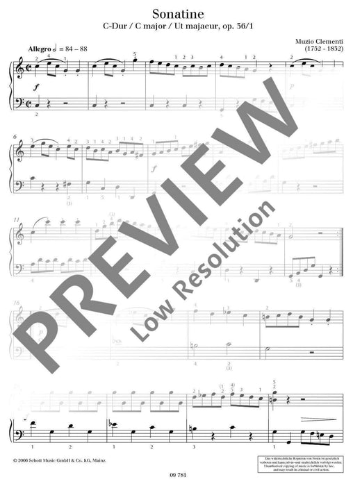 Sonatina C major op. 36/1 克雷門悌．穆奇歐 小奏鳴曲大調 鋼琴獨奏 朔特版 | 小雅音樂 Hsiaoya Music