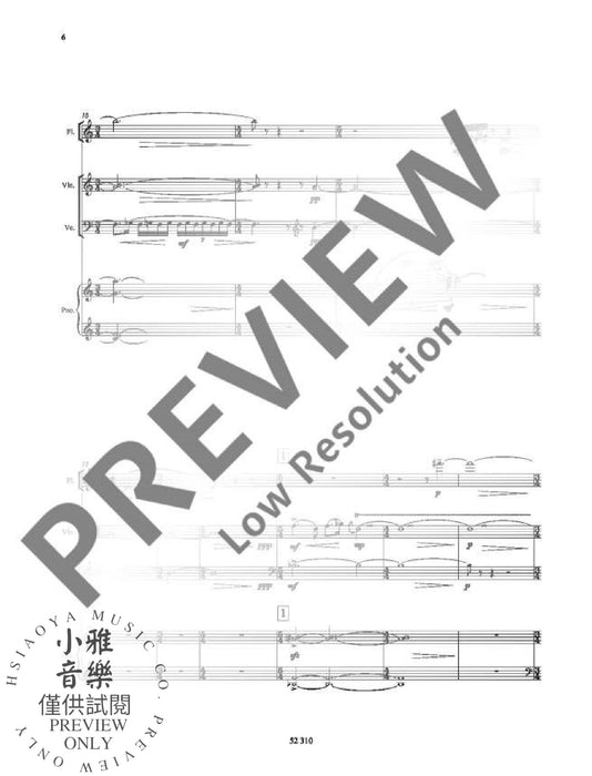 Datura op. 57 葉小綱 鋼琴四重奏 朔特版 | 小雅音樂 Hsiaoya Music