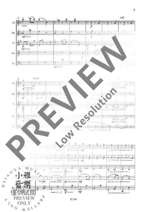 Melody op. 3/1 木管五重奏 旋律 朔特版 | 小雅音樂 Hsiaoya Music