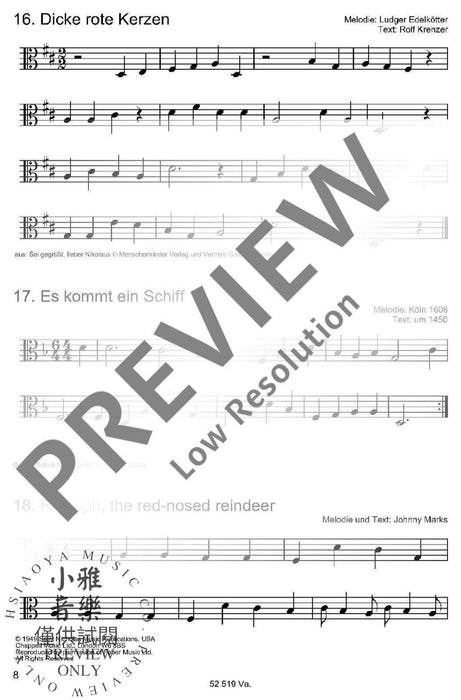 Die schönsten Herbst- und Winterlieder Sankt Martin, Nikolauslieder und Weihnachtslieder 弦樂三重奏 朔特版 | 小雅音樂 Hsiaoya Music