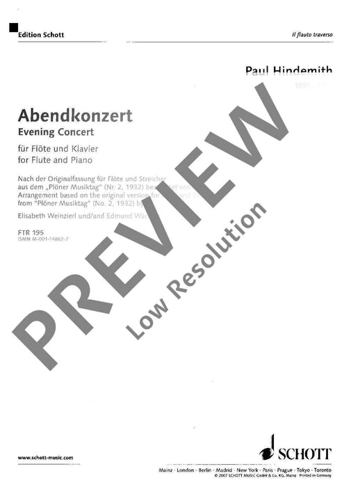 Evening Concert from 'Plöner Musiktag' 辛德密特 音樂會 長笛加鋼琴 朔特版 | 小雅音樂 Hsiaoya Music