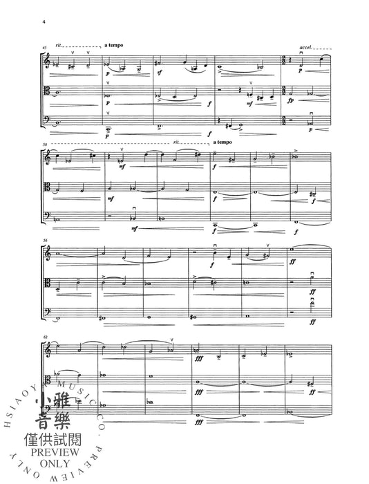 Adagio for Strings op. 62a in memoriam Benjamin Britten 胡麥爾˙貝托爾德 弦樂三重奏 慢板弦樂器 朔特版 | 小雅音樂 Hsiaoya Music
