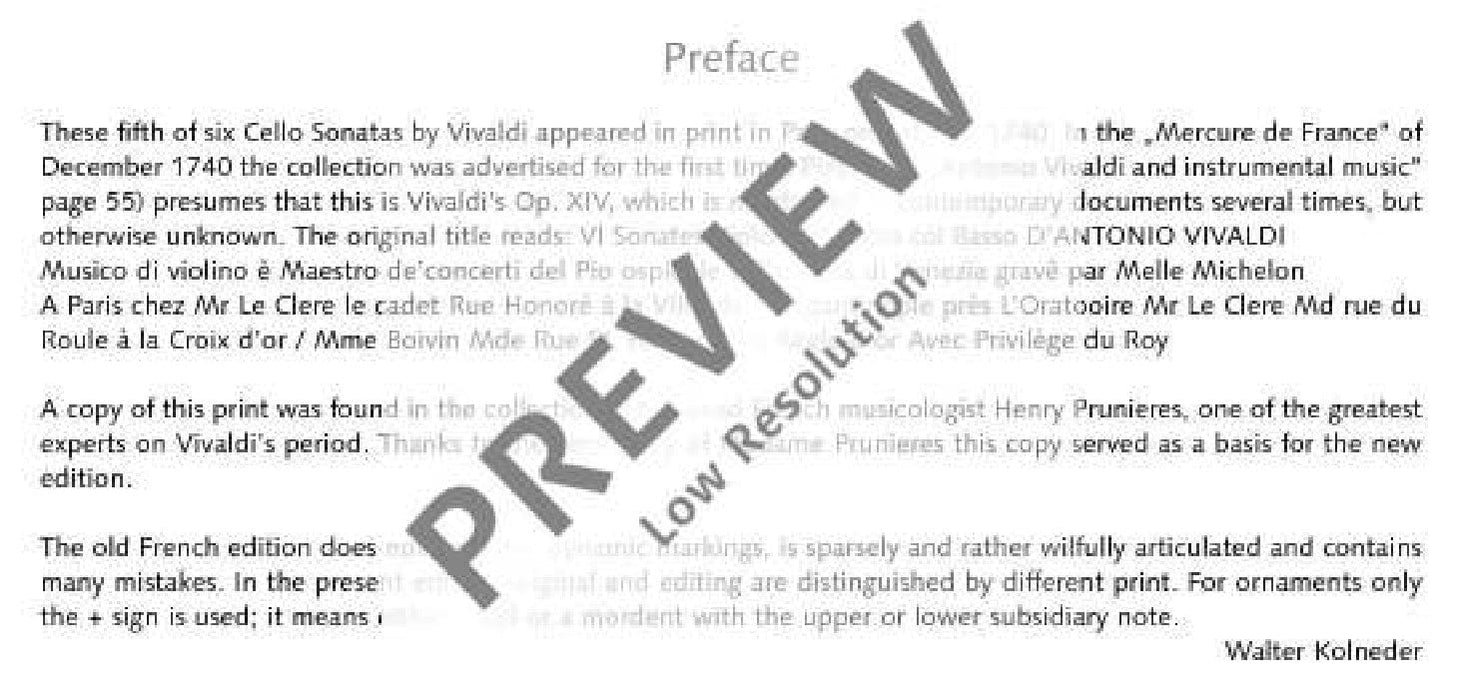 Sonata E minor 韋瓦第 奏鳴曲小調 大提琴加鋼琴 朔特版 | 小雅音樂 Hsiaoya Music