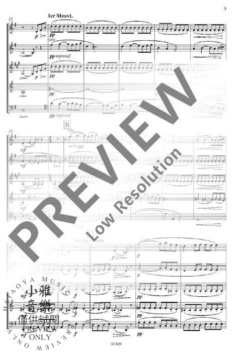 Pavane pour une infante défunte 木管五重奏 悼念早夭公主的帕望舞曲 朔特版 | 小雅音樂 Hsiaoya Music