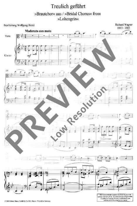 Treulich geführt WWV 75 Bridal Chorus from Lohengrin 華格納．理查 合唱羅恩格林 中提琴加鋼琴 朔特版 | 小雅音樂 Hsiaoya Music