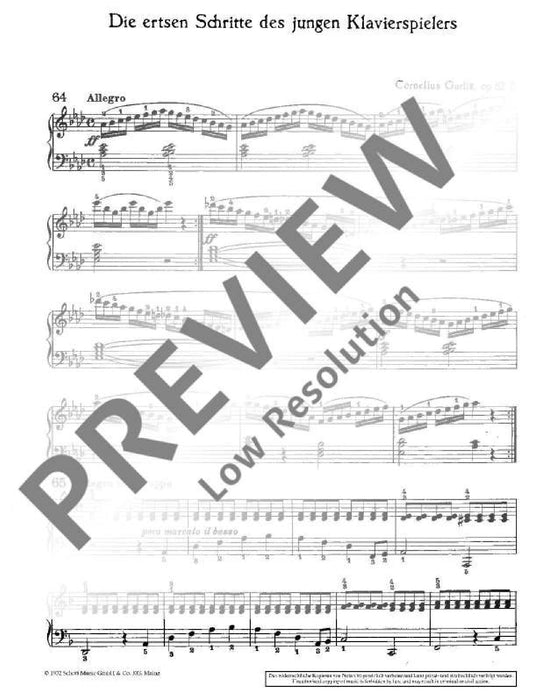 The Young Pianist's First Steps op. 82 Vol. 2 Easy Exercises for Beginners 顧利特柯內流斯 練習曲 鋼琴練習曲 朔特版 | 小雅音樂 Hsiaoya Music