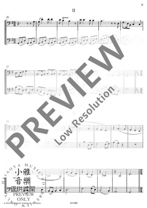 Theme and 6 Variations Very Easy Pieces for Bassoon and Violoncello 辛德密特 混和二重奏 主題變奏曲小品大提琴 朔特版 | 小雅音樂 Hsiaoya Music