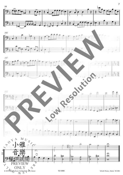 Theme and 6 Variations Very Easy Pieces for Bassoon and Violoncello 辛德密特 混和二重奏 主題變奏曲小品大提琴 朔特版 | 小雅音樂 Hsiaoya Music