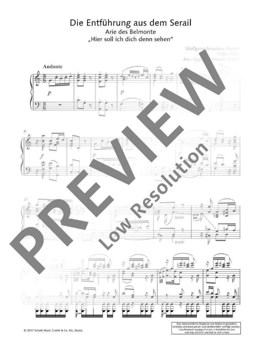 Die Entführung aus dem Serail Arie des Belmonte Hier soll ich dich denn sehen 莫札特 後宮誘逃 鋼琴獨奏 朔特版 | 小雅音樂 Hsiaoya Music