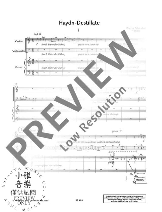 Haydn-Destillate for violin, violoncello and piano 施內貝爾 鋼琴三重奏 大提琴鋼琴 朔特版 | 小雅音樂 Hsiaoya Music