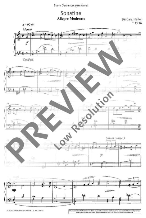 Sonatina 黑勒．芭芭拉 小奏鳴曲 鋼琴獨奏 朔特版 | 小雅音樂 Hsiaoya Music