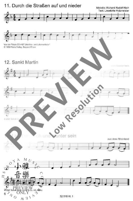 Die schönsten Herbst- und Winterlieder Sankt Martin, Nikolauslieder und Weihnachtslieder 弦樂三重奏 朔特版 | 小雅音樂 Hsiaoya Music