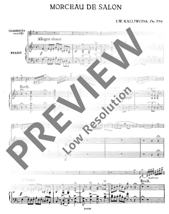 Morceau de Salon op. 229 卡利沃達 豎笛 1把以上加鋼琴 朔特版 | 小雅音樂 Hsiaoya Music