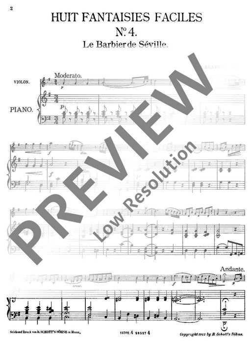Le Barbier de Séville op. 39/4 aus 8 leichte Fantasien 阿拉爾 幻想曲 小提琴加鋼琴 朔特版 | 小雅音樂 Hsiaoya Music