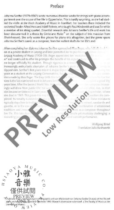 Easy Little Trio op. 134 鋼琴三重奏 朔特版 | 小雅音樂 Hsiaoya Music