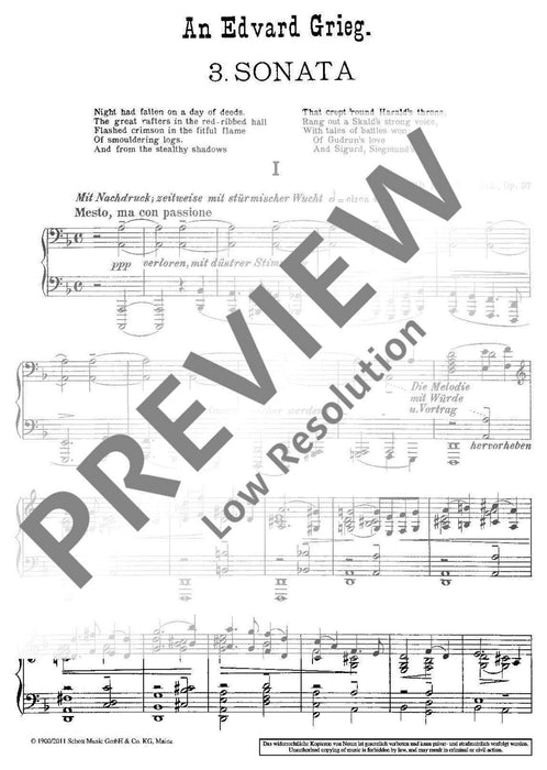 Sonata No. 3 op. 57 Norse 麥克道爾 奏鳴曲 鋼琴獨奏 朔特版 | 小雅音樂 Hsiaoya Music