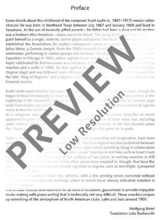 Marches 9 Original Pieces for Piano 喬普林 進行曲 小品鋼琴 鋼琴獨奏 朔特版 | 小雅音樂 Hsiaoya Music