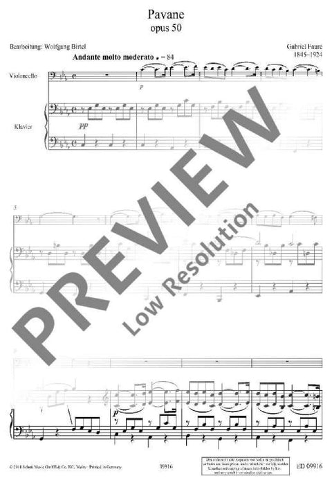 Pavane op. 50 佛瑞 帕凡 大提琴加鋼琴 朔特版 | 小雅音樂 Hsiaoya Music