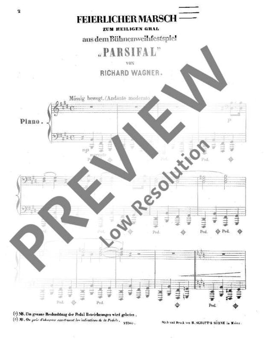 Parsifal WWV 111 Feierlicher Marsch zum heiligen Gral 華格納．理查 帕西法爾 鋼琴獨奏 朔特版 | 小雅音樂 Hsiaoya Music