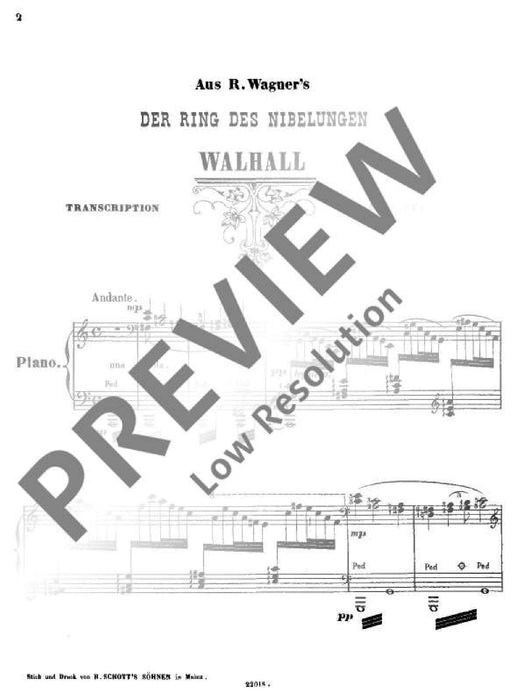 Walhall WWV 86 aus Der Ring des Nibelungen 華格納．理查 尼伯龍根的指環 鋼琴獨奏 朔特版 | 小雅音樂 Hsiaoya Music