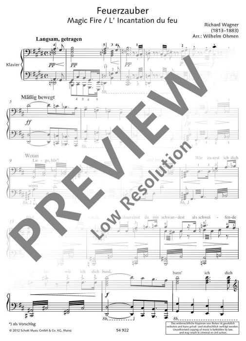 Magic Fire from The Valkyrie. Concert Paraphrase 華格納．理查 音樂會模擬曲 鋼琴獨奏 朔特版 | 小雅音樂 Hsiaoya Music