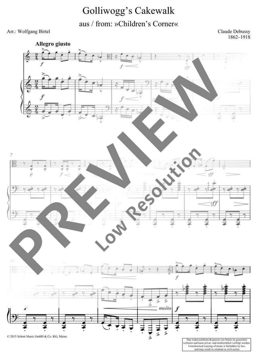 Golliwogg's Cakewalk from Children's Corner 德布西 黑娃娃的步態舞兒童世界 中提琴加鋼琴 朔特版 | 小雅音樂 Hsiaoya Music