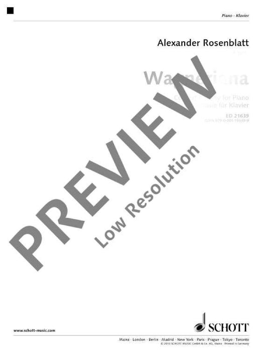 Wagneriana Concert Fantasy 羅森布拉特．亞歷山大 音樂會幻想曲 鋼琴獨奏 朔特版 | 小雅音樂 Hsiaoya Music