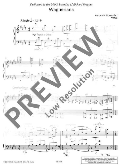Wagneriana Concert Fantasy 羅森布拉特．亞歷山大 音樂會幻想曲 鋼琴獨奏 朔特版 | 小雅音樂 Hsiaoya Music