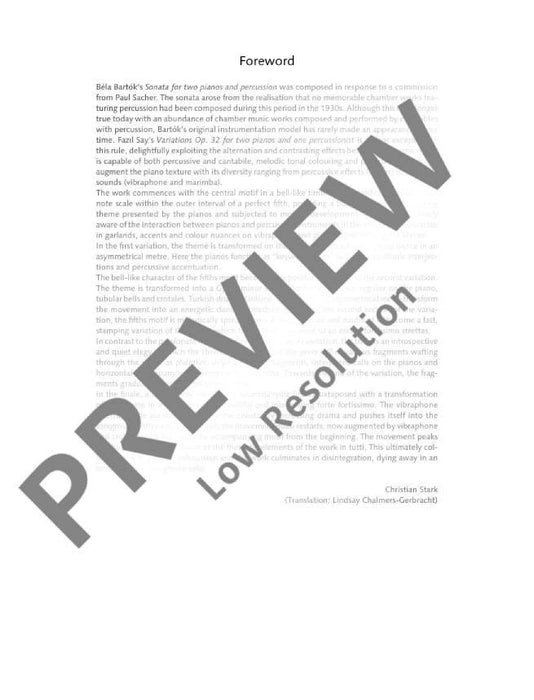 Variations op. 32 for two pianos and percussion 賽伊．法佐 變奏曲 鋼琴擊樂器 雙鋼琴 朔特版 | 小雅音樂 Hsiaoya Music