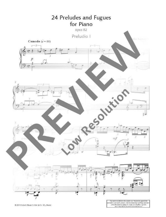 Twenty-Four Preludes and Fugues op. 82 Band 1 卡普斯汀．尼古拉 前奏曲 復格曲 鋼琴獨奏 朔特版 | 小雅音樂 Hsiaoya Music