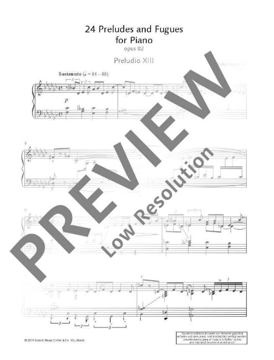 Twenty-Four Preludes and Fugues op. 82 Band 2 卡普斯汀．尼古拉 前奏曲 復格曲 鋼琴獨奏 朔特版 | 小雅音樂 Hsiaoya Music