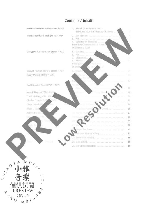 Easy Concert Pieces 26 Easy Concert Pieces from 4 Centuries 弦樂四重奏 音樂會 朔特版 | 小雅音樂 Hsiaoya Music