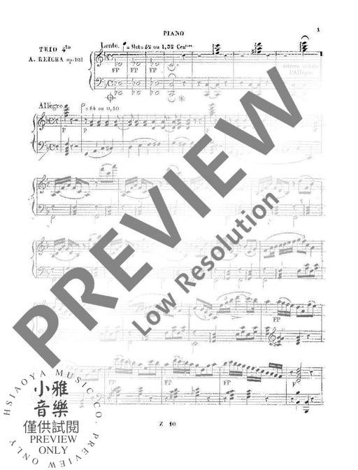 Six Grands Trios Concertants op. 101/4 萊哈 鋼琴三重奏 六首大三重奏複協奏曲 朔特版 | 小雅音樂 Hsiaoya Music