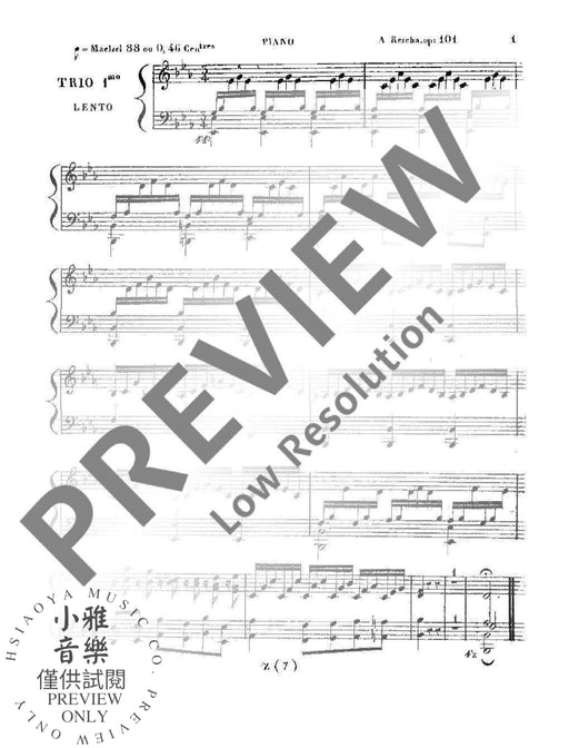 Six Grands Trios Concertants op. 101/1 萊哈 鋼琴三重奏 六首大三重奏複協奏曲 朔特版 | 小雅音樂 Hsiaoya Music
