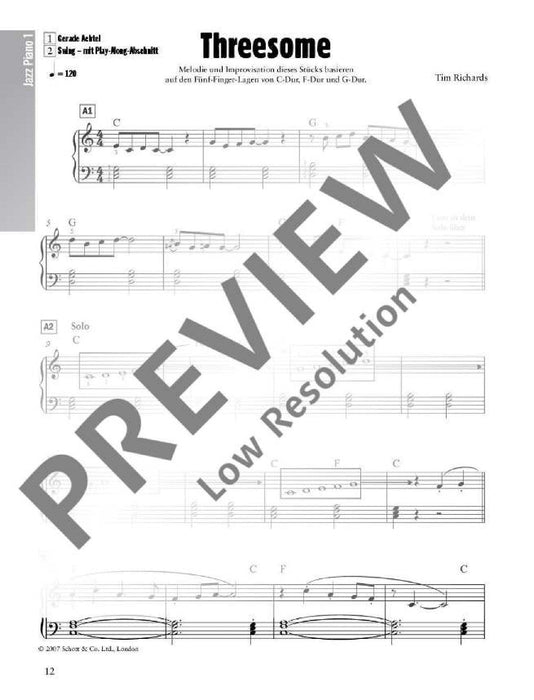 Jazz Piano 1 (German Edition) Band 1 Harmonik, Technik, Improvisation 爵士音樂鋼琴 即興演奏 鋼琴獨奏 朔特版 | 小雅音樂 Hsiaoya Music